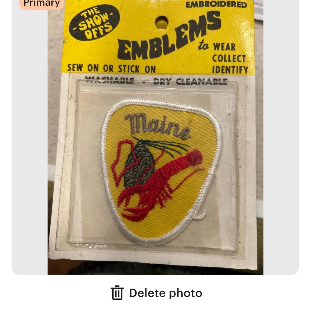 Emblems Embroidered Patch 'The Show Offs' vintage 70s Maine
